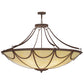 Meyda Lighting Carousel 60" 12-Light Rusty Nail Pendant Light With Botticino Idalight Shade Glass