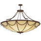 Meyda Lighting Carousel 60" 12-Light Rusty Nail Pendant Light With Botticino Idalight Shade Glass