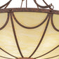 Meyda Lighting Carousel 60" 12-Light Rusty Nail Pendant Light With Botticino Idalight Shade Glass