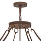 Meyda Lighting Carousel 60" 12-Light Rusty Nail Pendant Light With Botticino Idalight Shade Glass