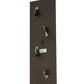 Meyda Lighting Carousel 8" 4-Light Oil Rubbed Bronze Wall Sconce With Fleshtone Idalight Shade Glass
