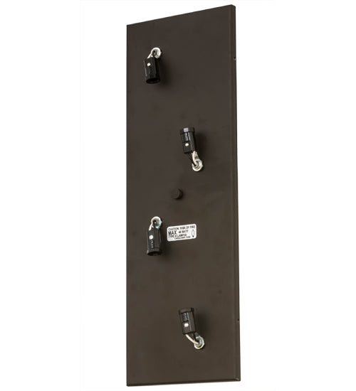 Meyda Lighting Carousel 8" 4-Light Oil Rubbed Bronze Wall Sconce With Fleshtone Idalight Shade Glass