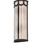 Meyda Lighting Carousel 8" 4-Light Oil Rubbed Bronze Wall Sconce With Fleshtone Idalight Shade Glass