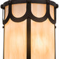 Meyda Lighting Carousel 8" 4-Light Oil Rubbed Bronze Wall Sconce With Fleshtone Idalight Shade Glass