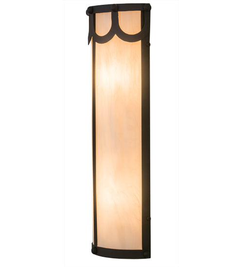 Meyda Lighting Carousel 8" 4-Light Oil Rubbed Bronze Wall Sconce With Fleshtone Idalight Shade Glass