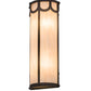 Meyda Lighting Carousel 8" 4-Light Oil Rubbed Bronze Wall Sconce With Fleshtone Idalight Shade Glass