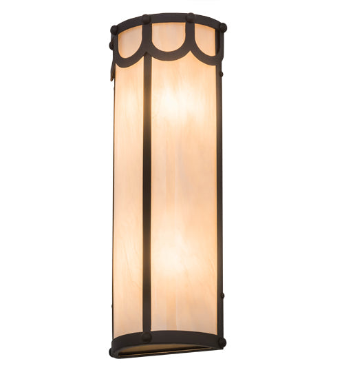 Meyda Lighting Carousel 8" 4-Light Oil Rubbed Bronze Wall Sconce With Fleshtone Idalight Shade Glass