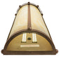 Meyda Lighting Carousel 8" LED Antique Rust Wall Sconce With Beige Sahara Taupe Idalight Shade Glass