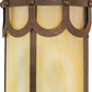 Meyda Lighting Carousel 8" LED Antique Rust Wall Sconce With Beige Sahara Taupe Idalight Shade Glass