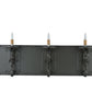 Meyda Lighting Carpathian 31" 3-Light Wrought Iron Vanity Light With Amber Candle Resin Shade