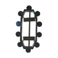 Meyda Lighting Carpathian 48" 10-Light Wrought Iron Chandelier With Honey Amber Faux Candles Shade