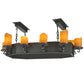 Meyda Lighting Carpathian 48" 10-Light Wrought Iron Chandelier With Honey Amber Faux Candles Shade