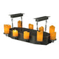 Meyda Lighting Carpathian 48" 10-Light Wrought Iron Chandelier With Honey Amber Faux Candles Shade