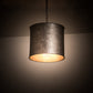 Meyda Lighting Carson 16" Galvinized Pendant Light With Gray Shade