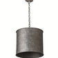 Meyda Lighting Carson 16" Galvinized Pendant Light With Gray Shade