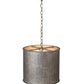Meyda Lighting Carson 16" Galvinized Pendant Light With Gray Shade