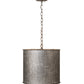 Meyda Lighting Carson 16" Galvinized Pendant Light With Gray Shade