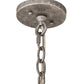 Meyda Lighting Carson 16" Galvinized Pendant Light With Gray Shade
