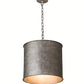 Meyda Lighting Carson 16" Galvinized Pendant Light With Gray Shade