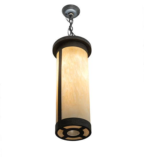 Meyda Lighting Cartier 10" 4-Light Golden Bronze Pendant Light With Beige Sahara Taupe Idalight Shade