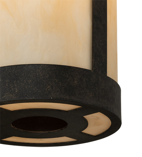 Meyda Lighting Cartier 10" 4-Light Golden Bronze Pendant Light With Beige Sahara Taupe Idalight Shade
