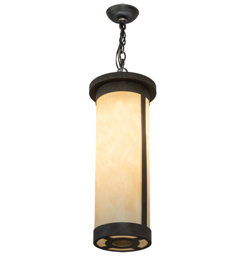 Meyda Lighting Cartier 10" 4-Light Golden Bronze Pendant Light With Beige Sahara Taupe Idalight Shade