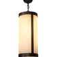 Meyda Lighting Cartier 10" Mahogany Bronze Pendant Light With Beige Sahara Taupe Idalight Shade Glass