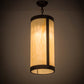 Meyda Lighting Cartier 10" Mahogany Bronze Pendant Light With Beige Sahara Taupe Idalight Shade Glass