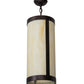 Meyda Lighting Cartier 10" Mahogany Bronze Pendant Light With Beige Sahara Taupe Idalight Shade Glass