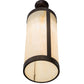 Meyda Lighting Cartier 10" Mahogany Bronze Pendant Light With Beige Sahara Taupe Idalight Shade Glass