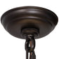 Meyda Lighting Cartier 10" Mahogany Bronze Pendant Light With Beige Sahara Taupe Idalight Shade Glass
