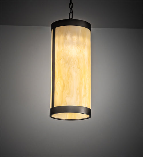 Meyda Lighting Cartier 10" Oil Rubbed Bronze Pendant Light With Creme Carrara Idalight Shade