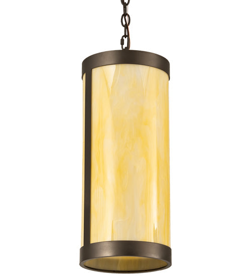 Meyda Lighting Cartier 10" Oil Rubbed Bronze Pendant Light With Creme Carrara Idalight Shade