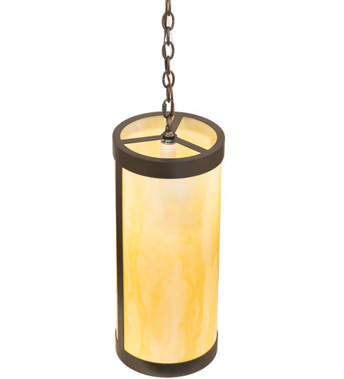 Meyda Lighting Cartier 10" Oil Rubbed Bronze Pendant Light With Creme Carrara Idalight Shade