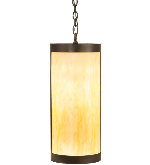 Meyda Lighting Cartier 10" Oil Rubbed Bronze Pendant Light With Creme Carrara Idalight Shade