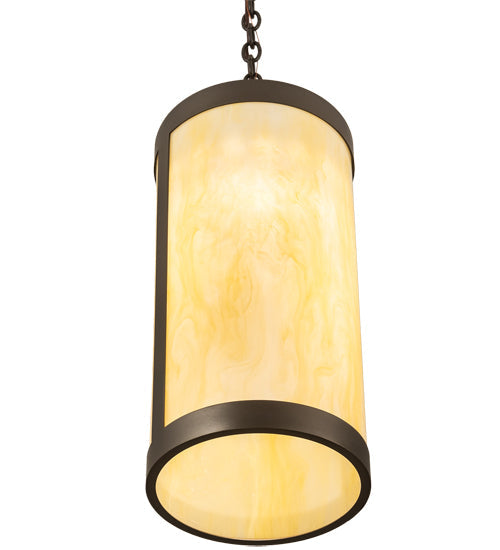 Meyda Lighting Cartier 10" Oil Rubbed Bronze Pendant Light With Creme Carrara Idalight Shade