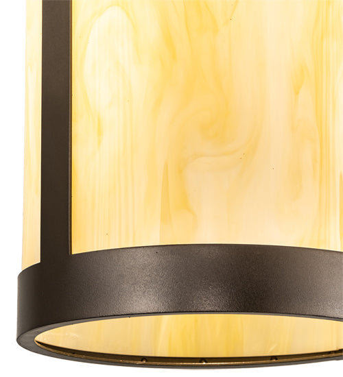 Meyda Lighting Cartier 10" Oil Rubbed Bronze Pendant Light With Creme Carrara Idalight Shade