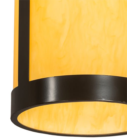 Meyda Lighting Cartier 10" Timeless Bronze Pendant Light With Amber Tawnyrock Idalight Shade