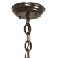 Meyda Lighting Cartier 10" Timeless Bronze Pendant Light With Amber Tawnyrock Idalight Shade