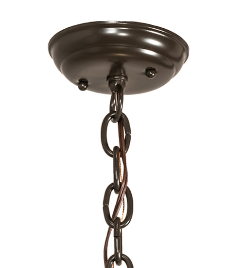 Meyda Lighting Cartier 10" Timeless Bronze Pendant Light With Amber Tawnyrock Idalight Shade