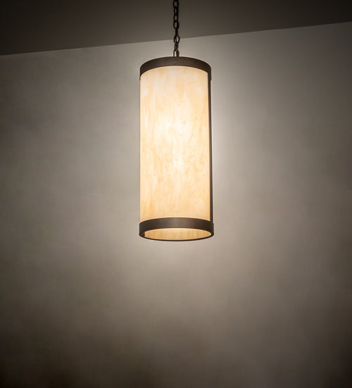 Meyda Lighting Cartier 12" 2-Light Tyler Bronze Pendant Light With Sahara Taupe Idalight Shade