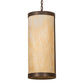 Meyda Lighting Cartier 12" 2-Light Tyler Bronze Pendant Light With Sahara Taupe Idalight Shade