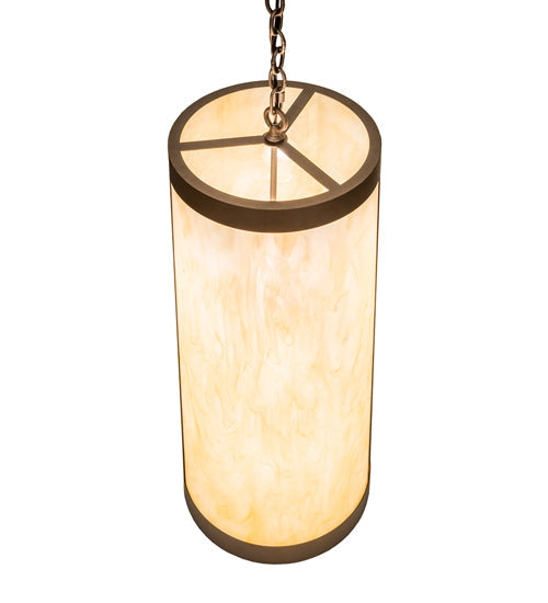 Meyda Lighting Cartier 12" 2-Light Tyler Bronze Pendant Light With Sahara Taupe Idalight Shade