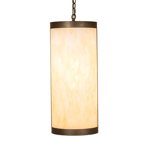 Meyda Lighting Cartier 12" 2-Light Tyler Bronze Pendant Light With Sahara Taupe Idalight Shade