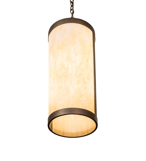 Meyda Lighting Cartier 12" 2-Light Tyler Bronze Pendant Light With Sahara Taupe Idalight Shade