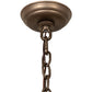 Meyda Lighting Cartier 12" 2-Light Tyler Bronze Pendant Light With Sahara Taupe Idalight Shade