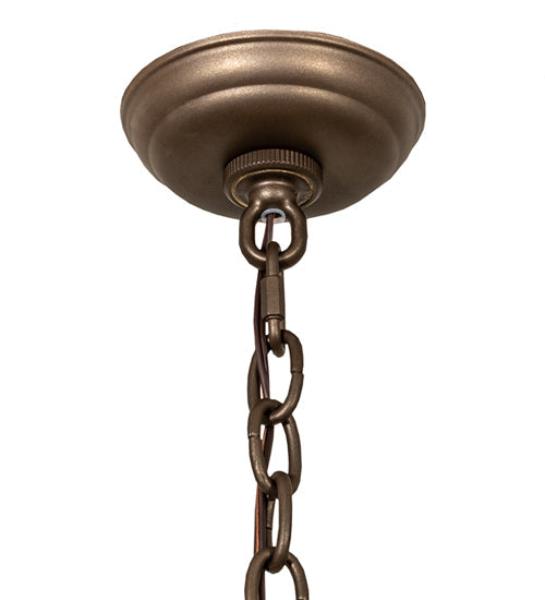 Meyda Lighting Cartier 12" 2-Light Tyler Bronze Pendant Light With Sahara Taupe Idalight Shade