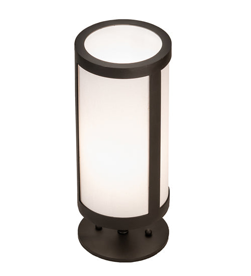 Meyda Lighting Cartier 12" Wrought Iron Table Lamp With White Fabric Shade
