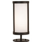 Meyda Lighting Cartier 12" Wrought Iron Table Lamp With White Fabric Shade
