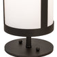 Meyda Lighting Cartier 12" Wrought Iron Table Lamp With White Fabric Shade